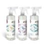 Imagem de Kit 3 Água Perfumada Para Roupas  Elimina Odores  Spray/Borrifador Talco, Baby e Ternura 500ml Cada Tropical Aromas