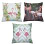 Imagem de Kit 3 Almofadas Cheias Decorativas 40 x 40 Flamingo