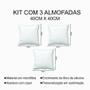 Imagem de Kit 3 Almofadas Decorativas Cheias 40 x 40 Carinho