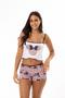 Imagem de Kit 3 Baby Doll Short e Cropped Personagens Design Divertidos Suede