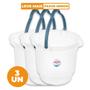 Imagem de Kit 3 Baldes Plásticos Transparente com Alça 12L Hydrus Sanremo