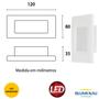 Imagem de Kit 3 Balizador Parede Escada Led 2w 4x2 Branco Quente 3000k