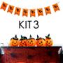 Imagem de kit 3 Bandeirinha Festa Decorativa Tematica Happy Halloween