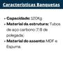 Imagem de Kit 3 Banquetas Alta Preta com Encosto Assento Marrom Jaddi