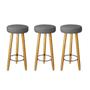 Imagem de Kit 3 Banquetas Decorativas 71cm Pés Pálito Italian - Mafer