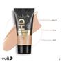 Imagem de Kit 3 Base Facial Líquida Matte Cor V110 Técnologia Nano HD a Prova D Água 26ml Make Vult