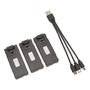 Imagem de Kit 3 Baterias E88, com Cabo de Carregamento Usb-Micro Usb, com 3 entradas