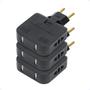 Imagem de Kit 3 Benjamim Adaptador T Articulado 16A 2 Plug USB Bivolt