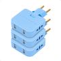 Imagem de Kit 3 Benjamim Adaptador T Articulado 16A 2 Plug USB Bivolt
