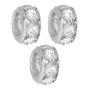 Imagem de Kit 3 Berloques Separadores Strass Cristal Banhado a Prata 925