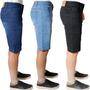 Imagem de kit 3 Bermuda Masculina Jeans Elastano