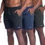 Kit 3 Bermuda Short Masculino Tactel Elastano Treino Praia - Ripoll Imagem de Kit 3 Bermuda Short Masculino Tactel Elastano Treino Praia