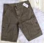 Imagem de Kit 3 Bermudas Brim Masculina Cargo Lisas Com 6 Bolsos Atacado