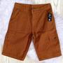 Imagem de Kit 3 Bermudas Brim Masculina Cargo Lisas Com 6 Bolsos Atacado