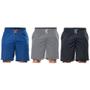 Imagem de Kit 3 Bermudas Elite Comfort Plus Size Masculina