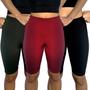 Imagem de Kit 3 Bermudas Femininas Justas Elástico Lisas Cores Sortidas Suplex Pp ao Plus Size