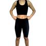 Imagem de Kit 3 Bermudas Femininas Justas Elástico Lisas Cores Sortidas Suplex Pp ao Plus Size