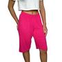 Imagem de Kit 3 Bermudas Femininas Soltinhas Elástico Lisas Cores Sortidas Viscolycra Pp ao Plus Size