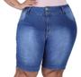 Imagem de Kit 3 Bermudas Jeans Feminina Plus Size Cintura Alta Com Lycra Elastano Envio Rápido