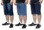 Imagem de Kit 3 Bermudas Jeans Masculina c/ Lycra