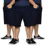 Imagem de Kit 3 Bermudas Jeans Masculina Tradicional Slim Elastano Algodão Premium