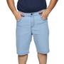 Imagem de Kit 3 Bermudas Jeans Masculina Tradicional Slim Lycra Elastano Algodão Premium  48 Ao 56