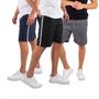 Imagem de Kit 3 Bermudas Masculina Short Tactel Liso Academia Treino 432