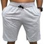 Imagem de Kit 3  Bermudas Moletom Masculina Short Com Bolso Treino Casual Cores Básico Esporte verão