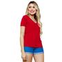 Imagem de Kit 3 Blusa Camiseta Básica Feminina Manga Curta