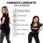 Imagem de Kit 3 Blusa Camiseta Sobre Leg Feminina Esporte Treino Academia Longa Plus Tapa Bumbum