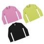 Imagem de Kit 3 Blusa Canelada Infantil Rosa Preto Verde Elian