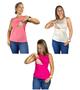 Imagem de Kit 3 Blusas Amamentação Diversas Cores Premium Gestante Amamentar T-shirt Regata