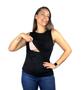 Imagem de Kit 3 Blusas Amamentação Diversas Cores Premium Gestante Amamentar T-shirt Regata