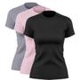 Imagem de Kit 3 Blusas Feminina Dry Academia Camiseta Camisa Esporte