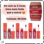 Imagem de Kit 3 Blush Batom E Sombra 3 Em 1 Melu By Ruby Rose 3 Cores