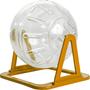 Imagem de Kit 3 Bola Globo de Exercícios Brinquedo com Suporte Plástico Hamster Roedores Cores Sortidas