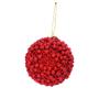 Imagem de Kit 3 Bolas de Árvore de Natal Decorada Glitter Vermelho 10cm Cromus