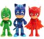 Imagem de Kit 3 Boneco Pjmasks Menino Gato Corujita Lagartixo 15Cm