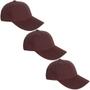 Kit 3 Bonés Chapeu Bombeta Ajustável Liso Aba Curva Marrom - Idea Imagem de Kit 3 Bonés Chapeu Bombeta Ajustável Liso Aba Curva Marrom