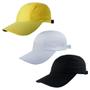 Imagem de Kit 3 Bonés Liso Esportivo Preto, Branco E Amarelo, Unissex