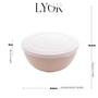 Imagem de Kit 3 Bowls Cumbucas Tigelas de Bambu Sopas Caldos Com Tampa de Plástico 800ml, 600ml e 400ml Lyor