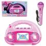 Imagem de Kit 3 Brinquedo Radio Microfone Musical Toca Musica Luzes