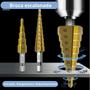 Imagem de Kit 3 Broca Escalonada Profissional Titânio 12-32MM Alargar