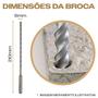 Imagem de Kit 3 Broca Sds 6Mm X 210Mm Concreto Martelete Profissional