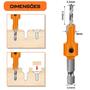 Imagem de Kit 3 Brocas Com Escareador 3.2Mm X 8Mm Encaixe 1/4 Madeira