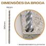 Imagem de Kit 3 Brocas Sds 14X310Mm Metal Duro Martelete Profissional