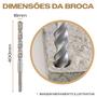 Imagem de Kit 3 Brocas SDS Plus 18x400mm Metal Duro Concreto Martelete