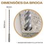 Imagem de Kit 3 Brocas SDS Plus 6mm x 160mm Metal Duro Widea Concreto