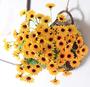 Imagem de Kit 3 Buquês Girassois Mini Artificial Arranjos Decoração