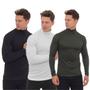 Imagem de Kit 3 Cacharrel Masculina Gola Alta Canelada Premium